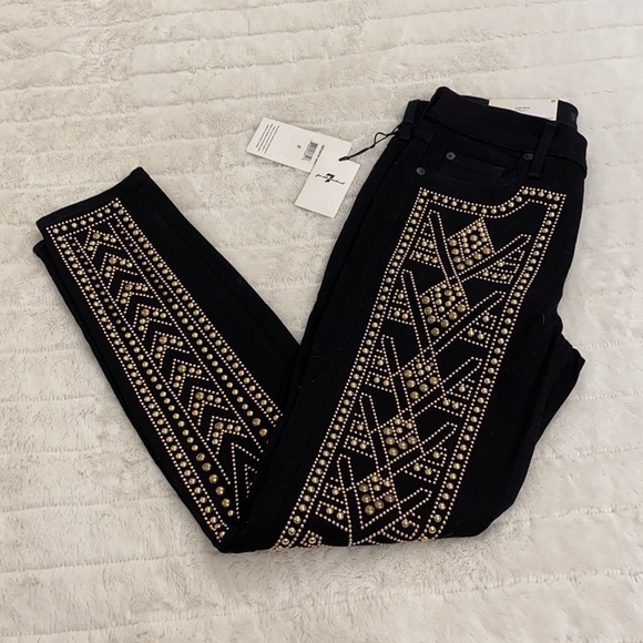7 For All Mankind studded jeans (size 27) NWT - Picture 2 of 3